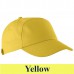 KP013 BAHIA - 7 panels cap, tépőzáras baseball sapka yellow